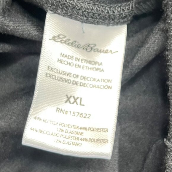 Eddie Bauer Mens Lounge Shorts Black Zipper Pocket Size XXL - Picture 8 of 9